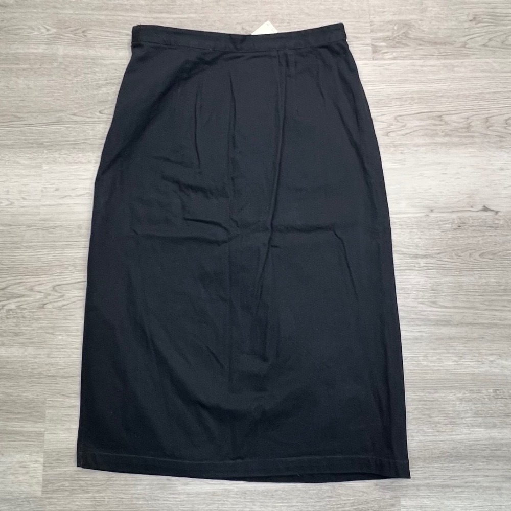 Maeve Anthropologie Black White Leaf Embroidered Pencil Skirt Size 12 NWT - Picture 2 of 10